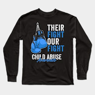 Child Abuse Prevention Awareness Month Blue Ribbon gift idea Long Sleeve T-Shirt